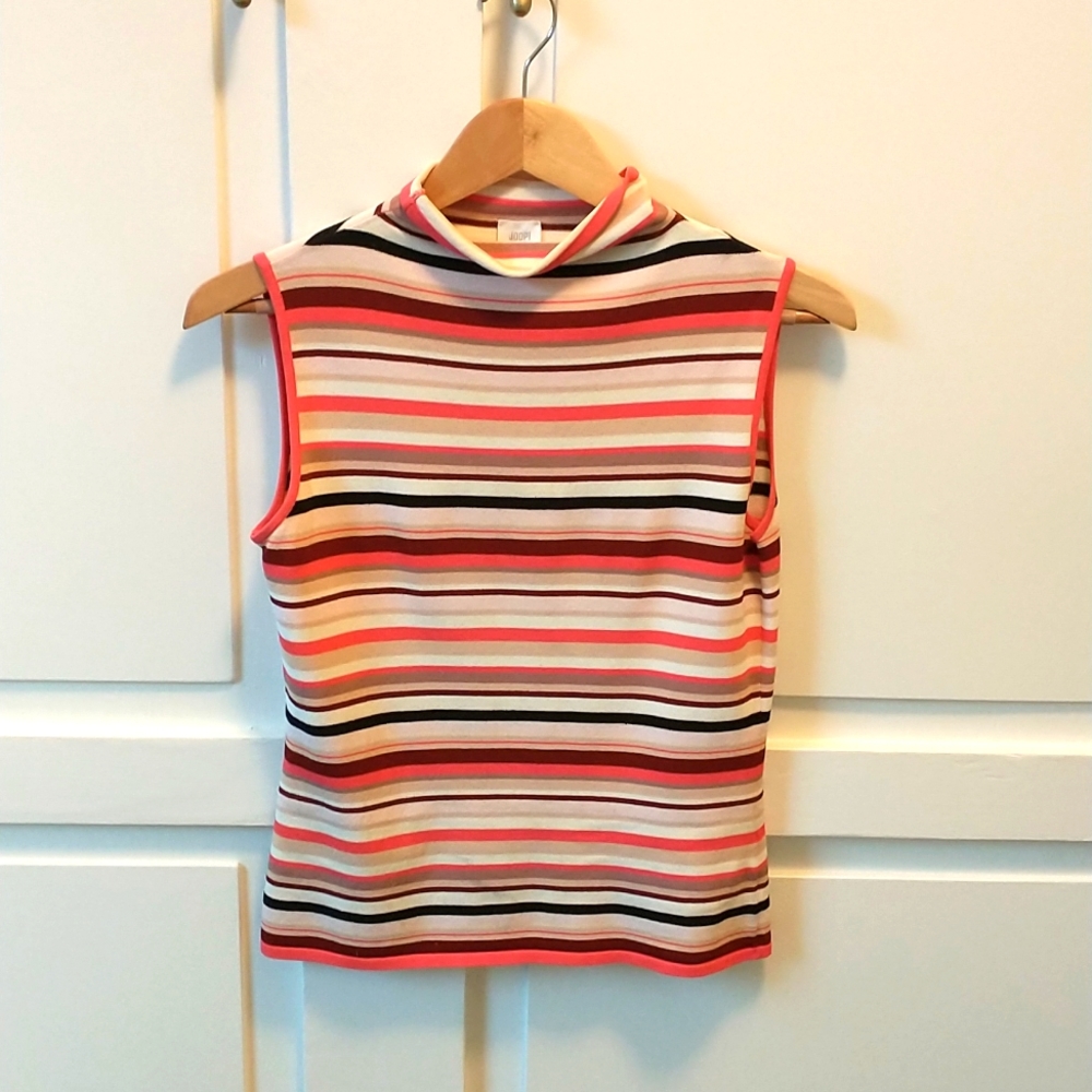 Sleeveless striped Joop top